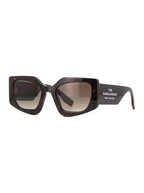 New Authentic Marc Jacobs Unisex Shiny Dark Havana Cat Eye Acetate Sunglasses